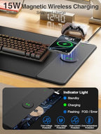 Magnetic Wireless Charging Mouse Pad, 31.5"x15.8" Large Desk Mat - Image 2