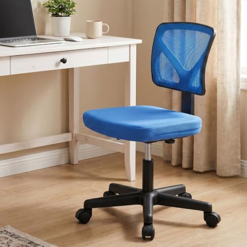 Sweetcrispy Small Armless Desk Chair, Mesh Rolling Office Chairs - Image 6