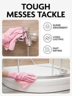 Fantasticlean Microfiber Cleaning Cloth Rolls- 150 Sheets (2 Rolls of Pink) - Image 5