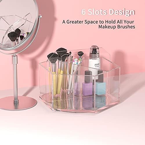 360° Rotating Marker Organizer Holder, Acrylic Pen Pencil Cup Storage - Image 4