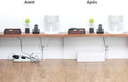 Bluelounge CableBox cable organizer hides messy, loose, tangled cables White color (CB01WH) - Image 5