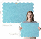 Scalloped Bulletin Board 36x24 inches, Decorative Felt Pin Board for Wall - Image 2