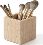 Real Luxurious Natural Marble Toothbrush Holder & Makeup Brush Organizer by MULWRMarbleTray