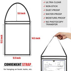 Geyee 50 Pack Job Ticket Holders Work Order Plastic Sleeves,Black and Red - Image 2