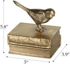 NIKKY HOME Decorative Bird Bookends Gold Book-Shaped Non-Slip Cute Book Ends for Nursery Shelves Children Girls - Image 6