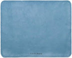 Full-Grain Leather Mouse Pad - Genuine Leather Mouse Mat with Non-Slip Backing, 3mm Thick, Smooth Mouse Glide, Desk Accessory for Office, Work & Gaming (Sky Blue, Large 11.8 x 9.8 in) by DAREhue