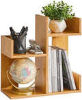Aibiju Short Bookshelf Small Desk Organizer, Cactus Bookshelf Unique Bookcase, Book Display Shelf Small Plant Stand for Tabletop, Natural Wood Color YD-DSR002N by Aibijusolidwoodfurniture
