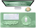 TheTrulyCharter- Cloud Wrist Rest Keyboard, Mouse Pad, Wrist Rest for Computer Keyboard, Cloud Drink Coaster and Simple Mouse Pad. (Sage-Star- Sky) by TheTrulyCharter