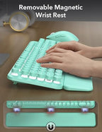 Wireless Keyboard and Mouse Backlit - Typewriter, Magnetic Wrist Rest - Image 5