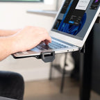 VIVO Clamp-on 12 x 9 inch Rotating Laptop Tray, Extra Sturdy Single Desk Swivel Clamp, Ergonomic Typing, Black, MOUNT-LAP1CB - Image 4