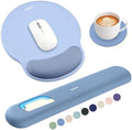 Sushret Mouse Pad and Keyboard Wrist Rest, 3-in-1 Gel Memory Foam Ergonomic Mouse Pad with Wrist Rest Set,Gaming Mousepad Arm Cushion Support for Computer Office Desk Accessories Cute Setup,Sky Blue by Sushret