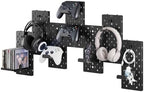 PEGZONE Controller and Headphone Holder Wall Mount, 7pcs, Black by Pegzone