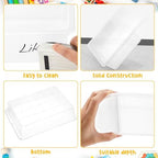 Hoteam 20 Pack Flat Bins Paper Trays,Clear,13.78 X 9.84 X 3.15 Inch - Image 2