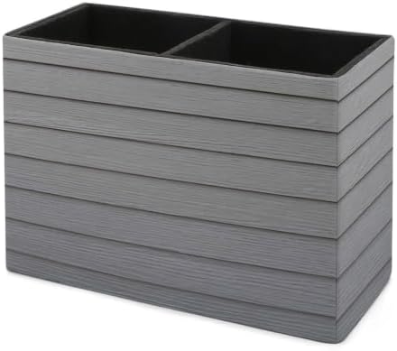 PU Leather Multi-Compartment Pen Holder Desktop Organizer Pencil Cup Storage Caddy for Office Home Supplies Wooden Anchor on Wall Background - Image 7