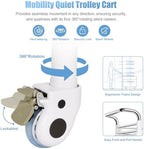 Medical Trolley Cart Mobile Utility Cart with Wheels 220 Lbs Load - Image 5