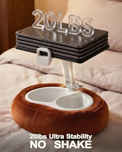 Miledi Tablet Pillow Stand for Bed with 360° Rotating Holder, Terracotta - Image 6