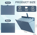 20Pack Accordion File Organizer Expanding File Folder with 8 Pockets, Bulk Letter Size Portable Paper Document Organizer for Office Home Business Supplies, Blue - Image 2