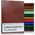 Gallery Leather Large Monthly Planner 2026-2027 Acadia Tan by GalleryLeather