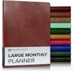 Gallery Leather Large Monthly Planner 2026-2027 Acadia Tan by GalleryLeather