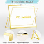 16" x 12" Double-Sided Magnetic White Board Dry Erase Board & 8 Colors Magnetic Dry Erase Markers - Image 2