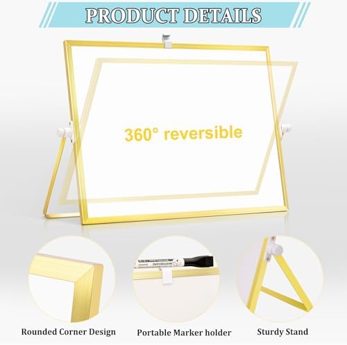 16" x 12" Double-Sided Magnetic White Board Dry Erase Board & 8 Colors Magnetic Dry Erase Markers - Image 2