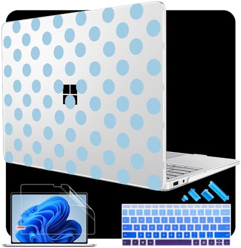 Case for Surface Laptop 8 2026/7 2024 13.8", Blue Polka Dots by WelcomeViseNewitems