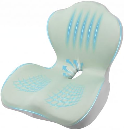 Car Seat Cushion Office Chair Cushion with Lumbar Support Pillow by Nisuez