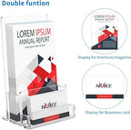 NIUBEE 6 Packs Acrylic Brochure Holder 4‘’, Pamphlet Flyer Display Stand - Image 4
