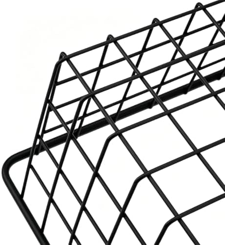 3 Pack Large Wire Baskets, Sturdy Black Wire Basket, Metal Basket for Organizing Kitchen, for Food Pantry Home Office Desk Shelf Bathroom Bedroom (14.2 x 11.1 x 6.3 inch) - Image 7