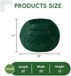 Hobestluk Round Pouf Ottoman Foot Rest, Tuffed Footstool for Couch,Green - Image 2