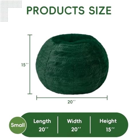 Hobestluk Round Pouf Ottoman Foot Rest, Tuffed Footstool for Couch,Green - Image 2