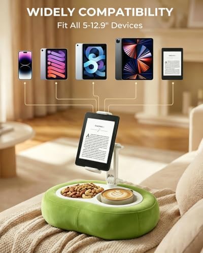 Miledi Tablet Pillow Stand for Bed with 360° Rotating Holder, Green - Image 4