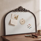 Novabright Arched Metal Framed Pinboard for Walls 20 x 15 Inch Cork Fabric - Image 5
