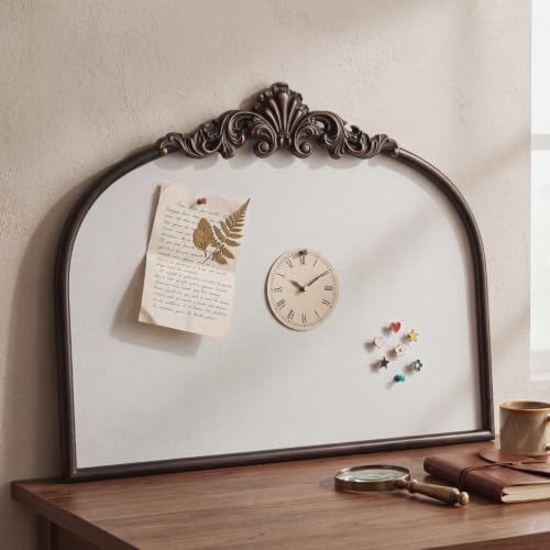 Novabright Arched Metal Framed Pinboard for Walls 20 x 15 Inch Cork Fabric - Image 5