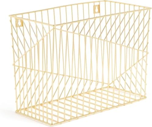 U Brands Metal Hanging File Organizer, Letter Size, Desktop Accessory, Vena Collection, Gold (Pack of 6) by UBrands