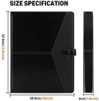 Toplive Padfolio 3 Ring Binder Organizer Business Portfolio Folder for Women, A4/ Letter Size PU Leather Professional Portfolio Padfolio for Interview Conference Presentation, Black - Image 3