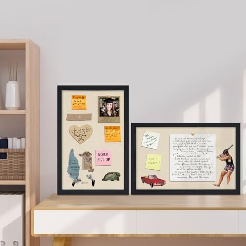 Egofine Cork Board Bulletin Board with Linen, 16x11 Wood Frame Pin Board Wall Decor, 2 Pack Cork Boards for Walls, Hanging Horizontal or Vertically for Office Home Decor School Kitchen, Black - Image 7