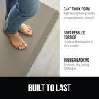 GORILLA GRIP Cushioned Antifatigue Kitchen Mat for Floor, 48x20, Taupe - Image 2
