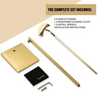 Gold Handbag Display Stand - 2 Pack Table Polished Gold Purse Stands for Display - Adjustable Height Semi Circle Clutch Bag Hanger Display Stand for Boutique Store - Image 6