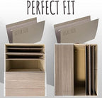 Decorative File Organizer Box Set of 2 - Collapsible Linen Filing Cabinets - Image 5
