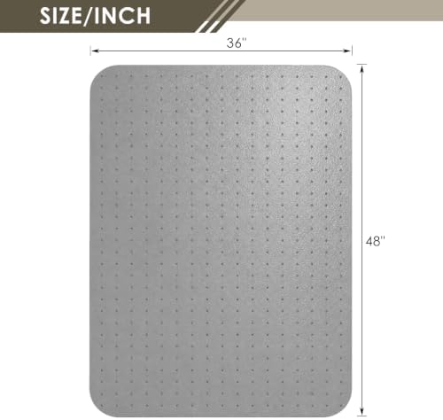 Azadx Heavy Duty Office Chair Mat for Carpet 36" x 48" Hard Material - Image 2