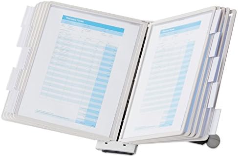 Durable Desktop Reference System with 10 Double-Sided Panels - Letter-Size 8.5" x 11" Inches - Gray SHERPA Design - Desk Reference Organizer - Image 2