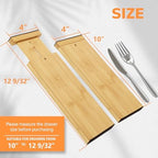BAMEOS 4" High Bamboo Drawer Dividers - Adjustable Small Drawer Organizer - Kitchen, Dresser, Bathroom, Bedroom & Office - 4-pack - Image 2
