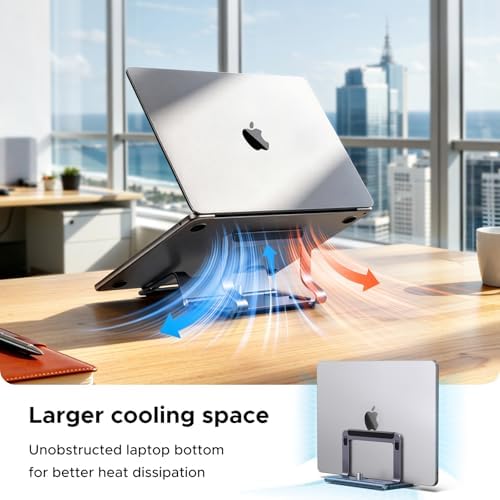 UGREEN 2-in-1 Laptop Stand for Desk, Horizental & Virtical Laptop Holder - Image 3