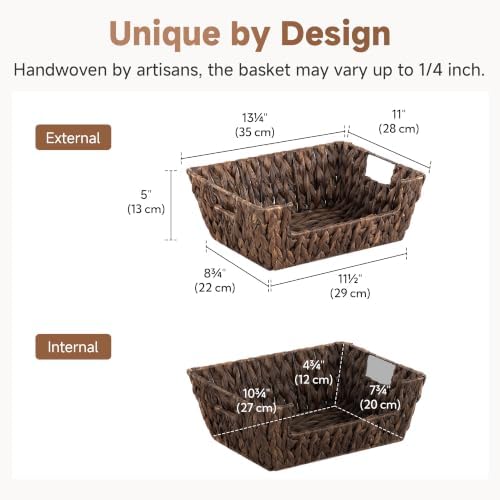 StorageWorks Pantry Baskets for Organizing, Hyacinth Wicker Storage Baskets - Image 2