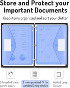 Forvencer Binder Pocket, 48 Pack Super Heavyweight Poly Binder Pocket - Image 3