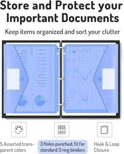 Forvencer Binder Pocket, 48 Pack Super Heavyweight Poly Binder Pocket - Image 3
