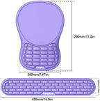 Ergonomic Keyboard Wrist Rest Mouse Pad Wrist Support Set, Purple - Image 3