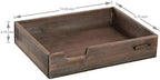 MyGift Set of 2 Vintage Distressed Finish Brown Wood Stackable Office Desktop Document Letter Paper Tray - Image 5