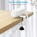 VILONG Desk Clamp Dual Layer Power Strip, 20W USB-C, 700J Surge Protector - Image 5